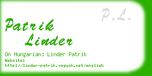 patrik linder business card